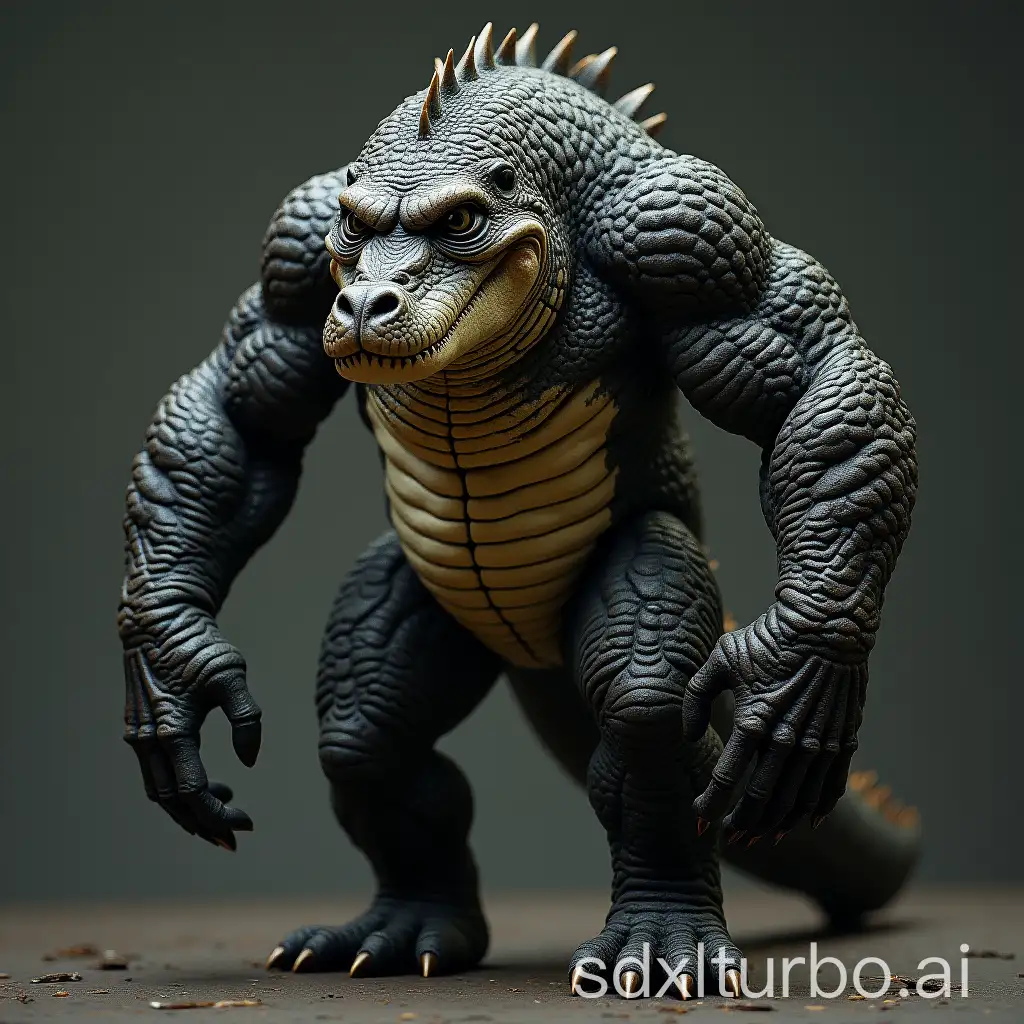 Muscular-Hybrid-Creature-of-Crocodile-and-Gorilla-in-HyperRealistic-Unreal-Engine-Style