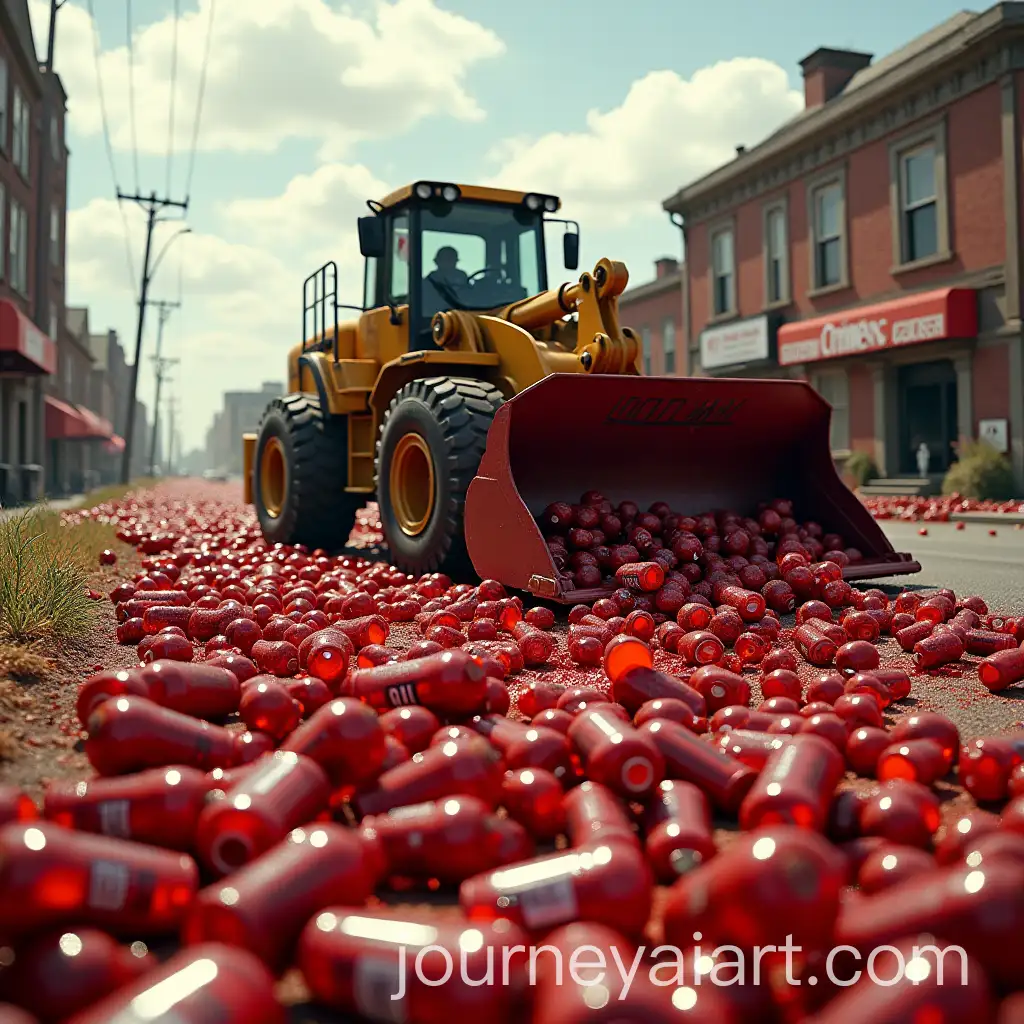Dwayne-Johnson-Bulldozing-CocaCola-Company-Amidst-Red-Broken-Bottles