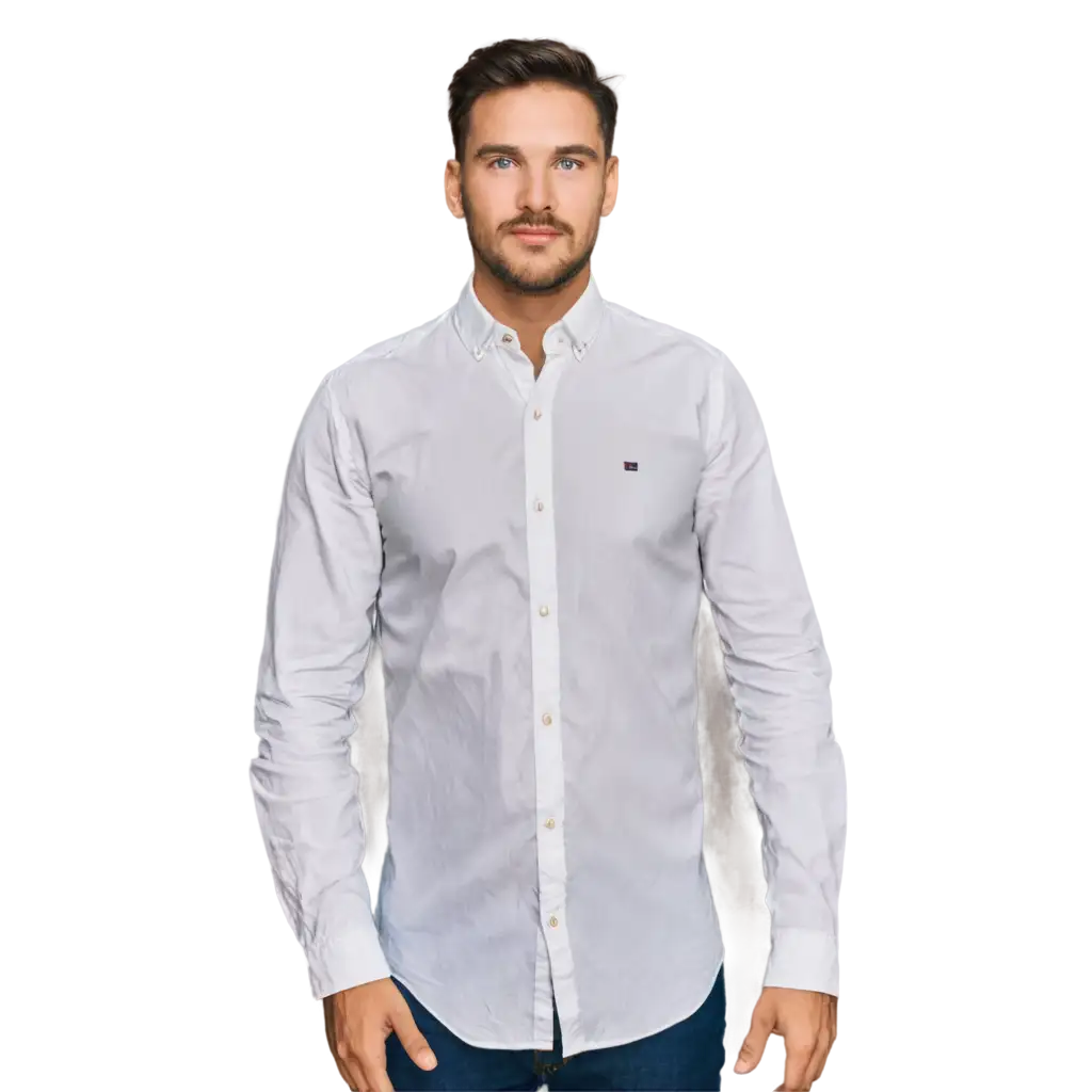 Tommy-Hilfiger-White-Shirt-for-Men-PNG-HighQuality-Transparent-Image-for-Fashion-and-ECommerce