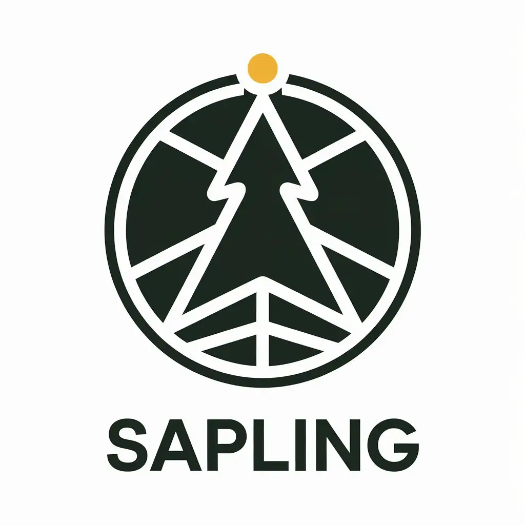 LOGO Design for Sapling Christmas Tree Symbol with Moderate Style and Clear Background