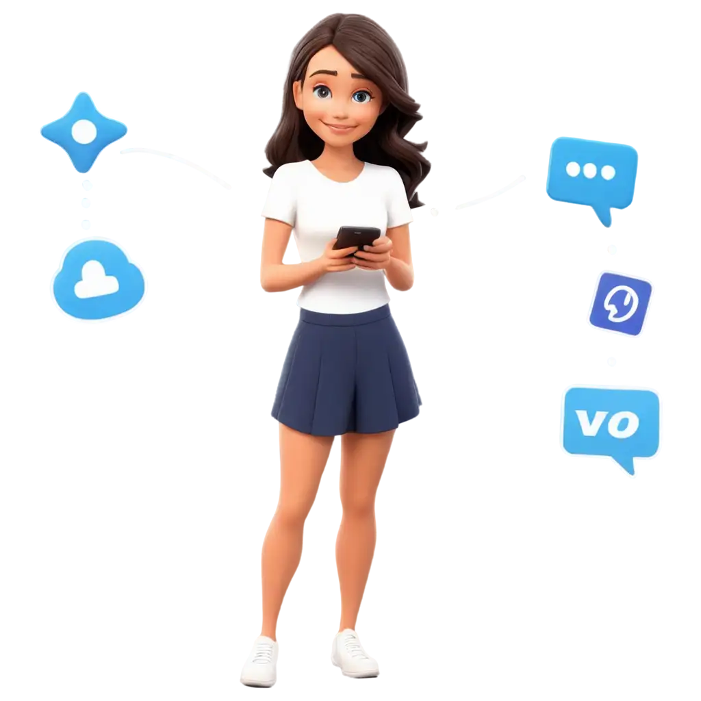 Recruiting-Cartoon-Girl-Holding-Phone-with-Social-Network-Icons-PNG-Image-for-Digital-Marketing-Social-Media