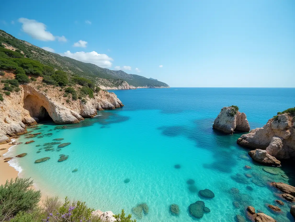 Summer-Seascape-of-Mallorcas-Turquoise-Waters-in-Deia-Spain