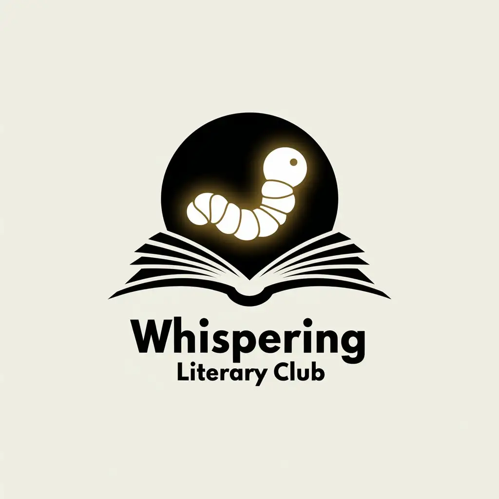 LOGO-Design-for-Whispering-Literary-Club-Minimalist-Glowworms-Books-with-Educational-Aesthetic