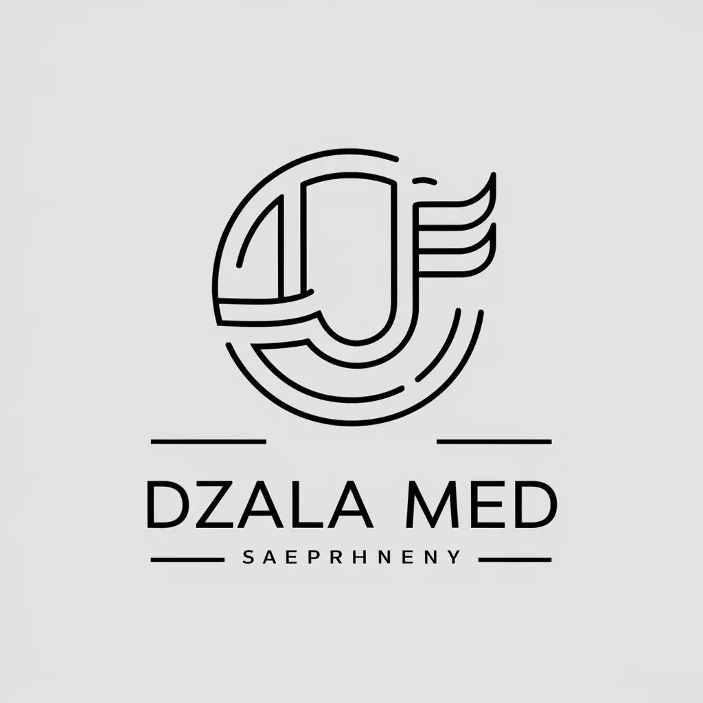 a vector logo design,with the text "Dzala Med", main symbol:style,Moderate,clear background