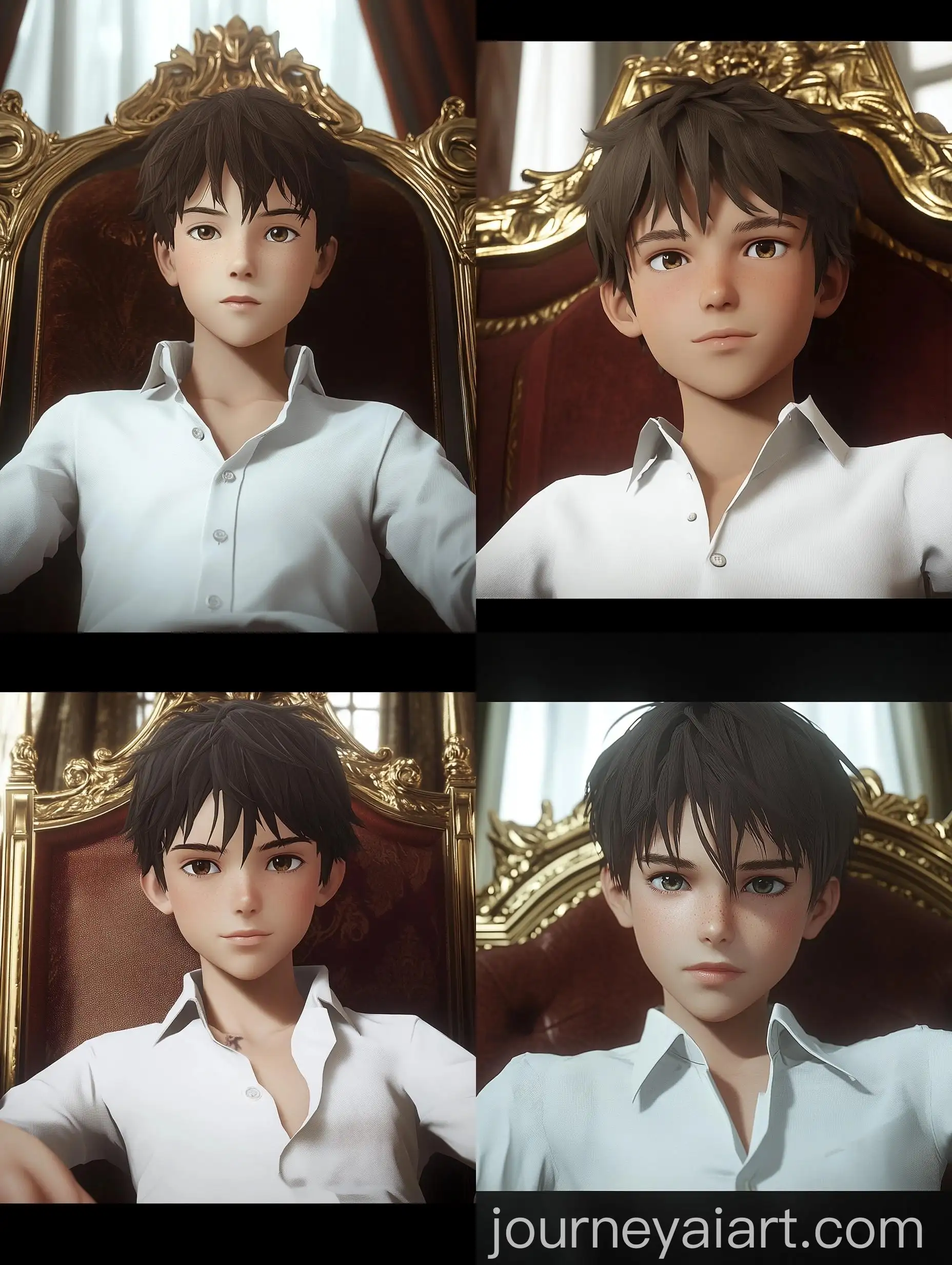 Boy-Sitting-on-Throne-with-Shrewd-Expression