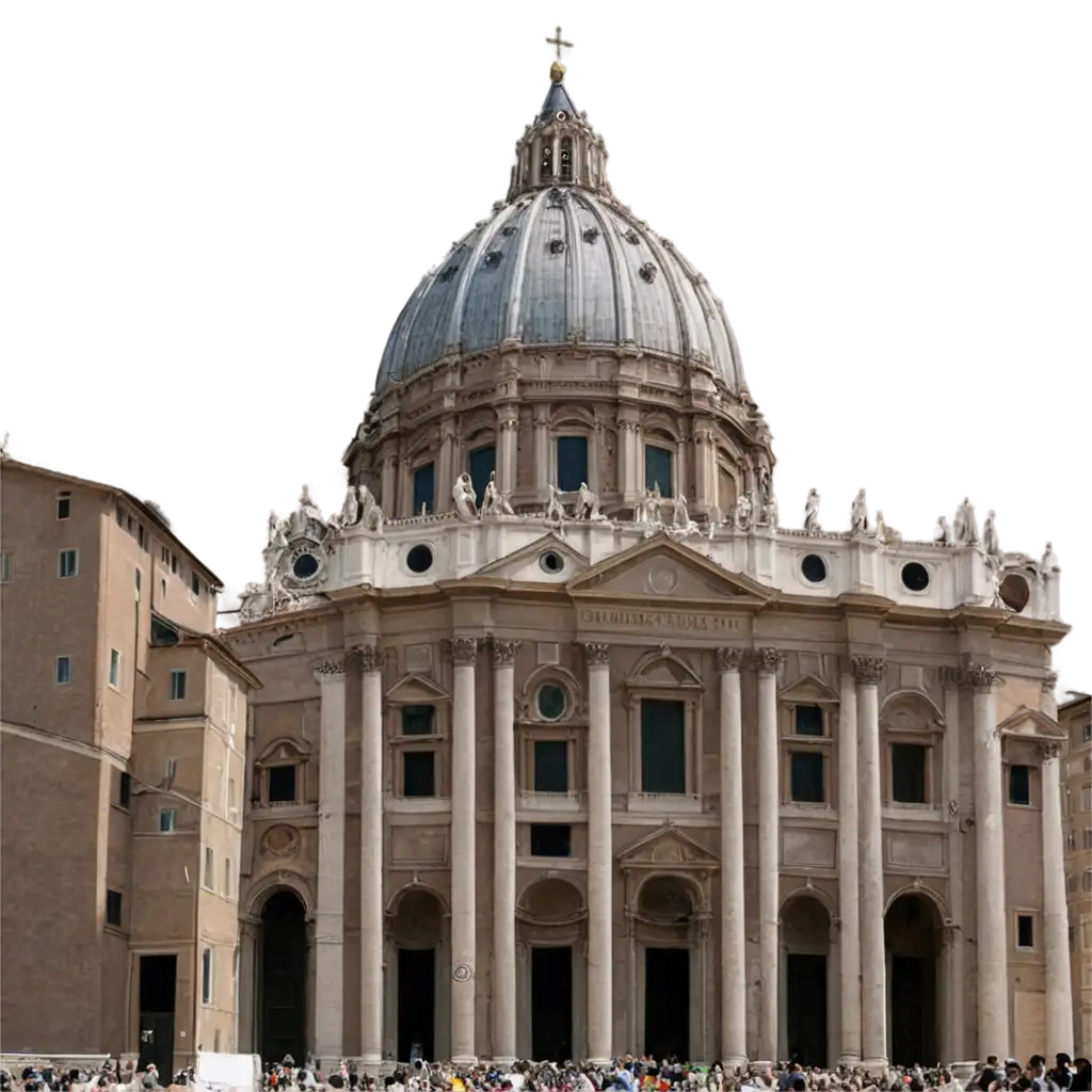 St-Peters-Basilica-PNG-Image-Capturing-the-Majestic-Architecture-in-High-Quality