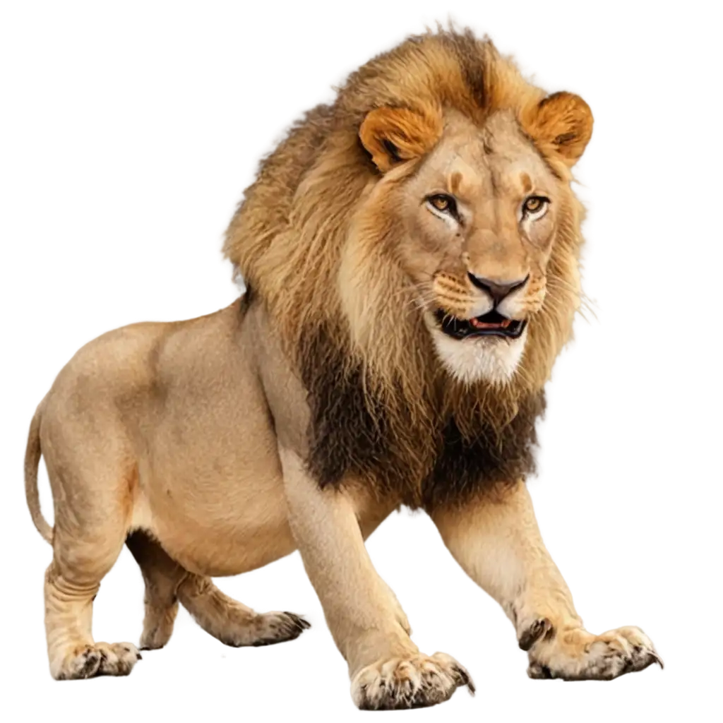 Lion-Saves-Farmer-from-Thief-HighQuality-PNG-Image-for-Various-Uses