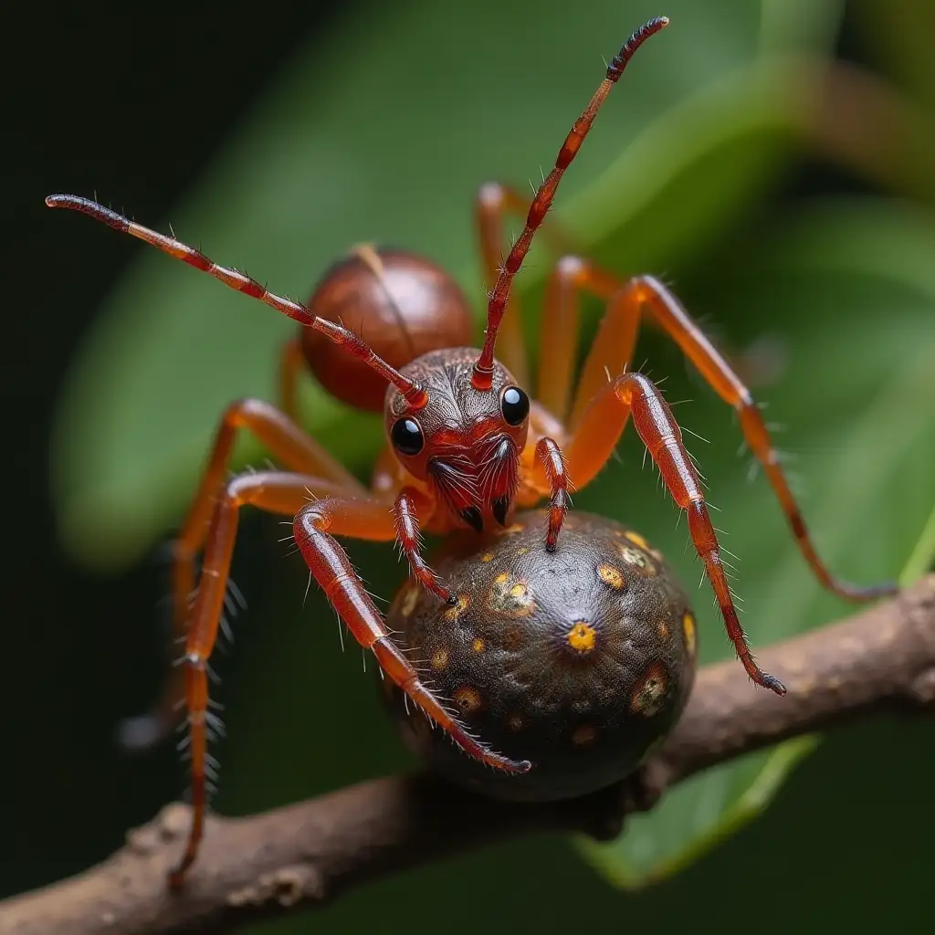 Spider-Wrapping-Large-Ant-in-Silk-Cocoon