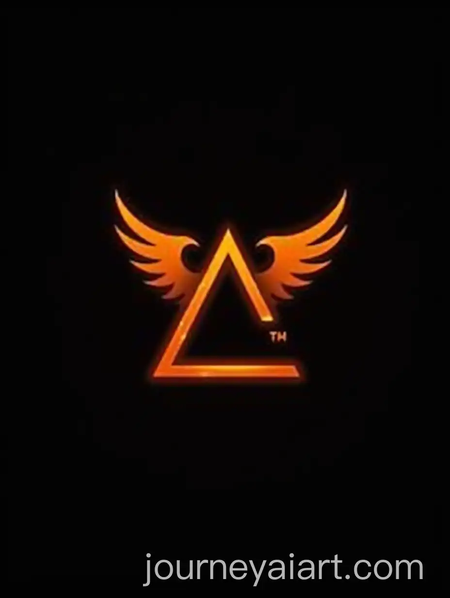 Futuristic-Company-Logo-with-Phoenix-Wings-and-Orange-Accents