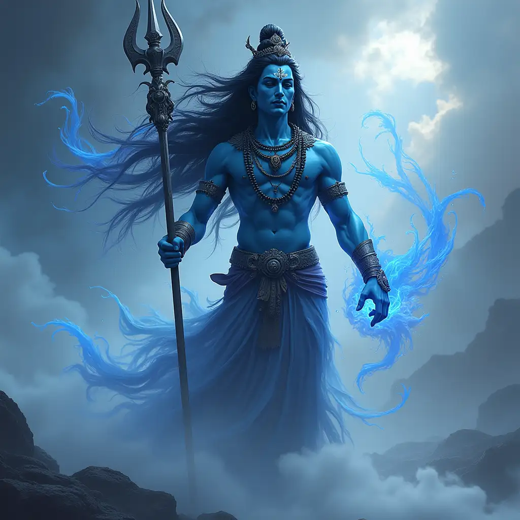 A very clear ultra dynamic image of Shiva