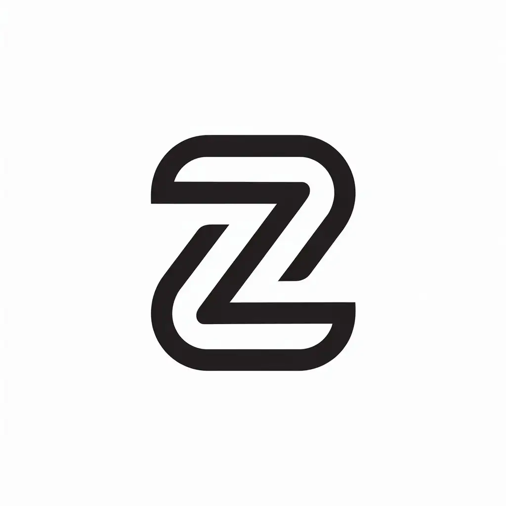 LOGO Design for Z Minimalist Vector with Bold Z Symbol and Clear Background for Versatile Industry Use