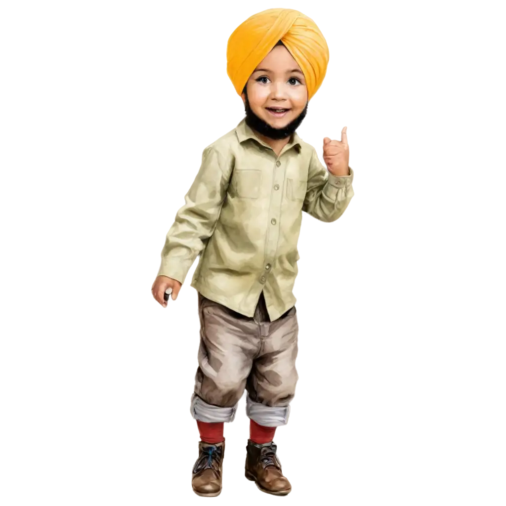 A-Little-Sikh-Boy-PNG-Image-Heartwarming-Representation-of-Sikh-Culture