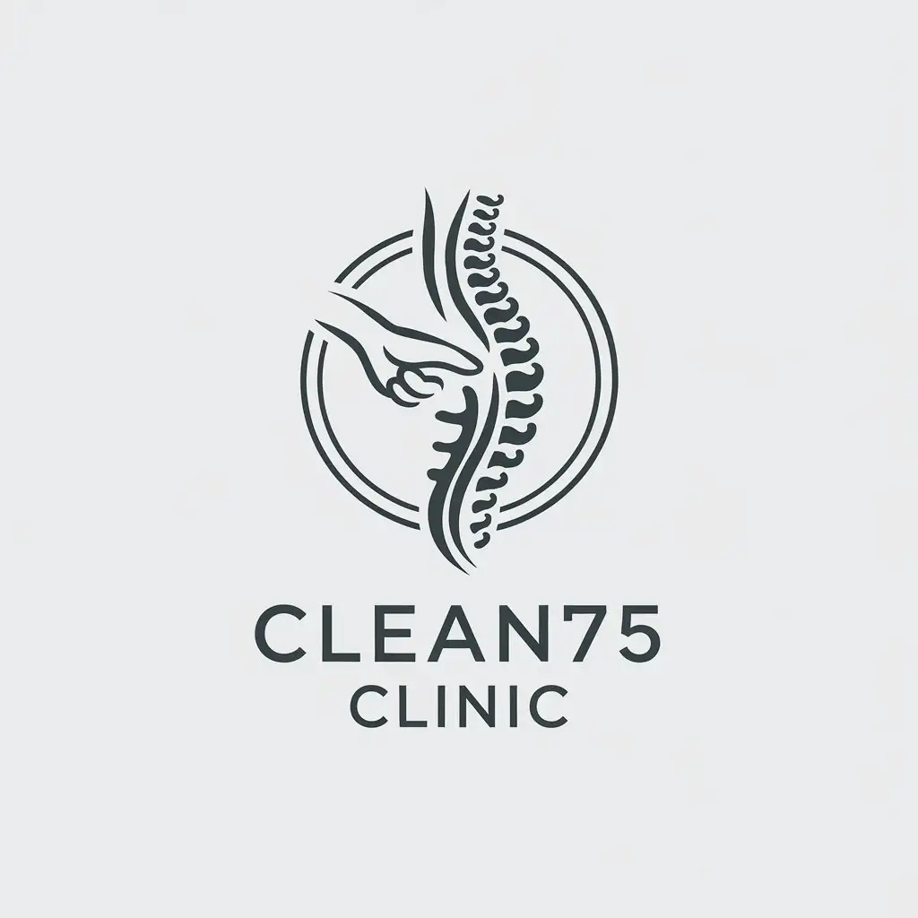 LOGO-Design-for-Clean75-Clinic-Minimalistic-Vector-Logo-with-Chiropractic-Spine-Adjustment-Theme