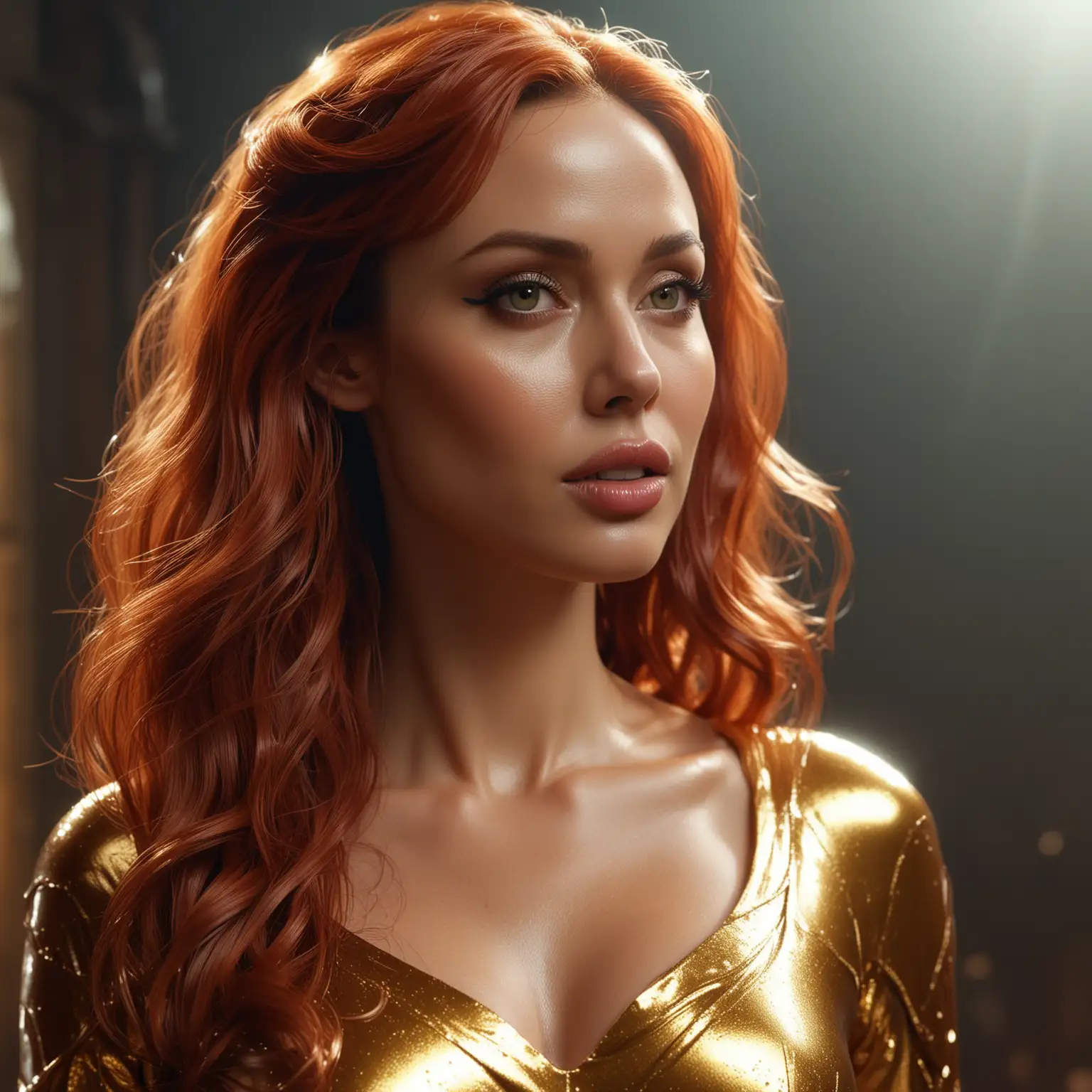 Stunning-3D-Render-of-a-Beautiful-Elf-in-Futuristic-Gold-Latex-Attire