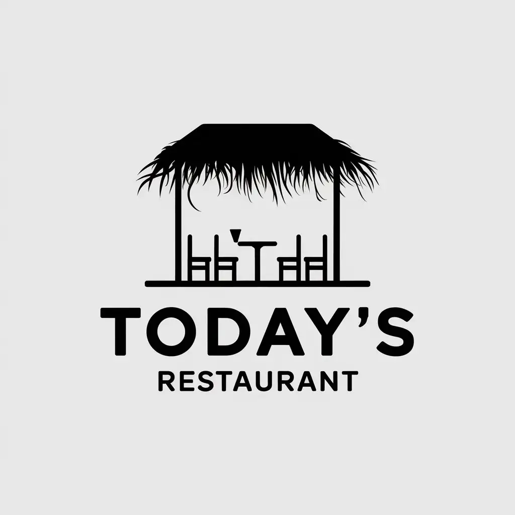 a vector logo design,with the text "Today's restaurant", main symbol:restaurant,Minimalistic,clear background