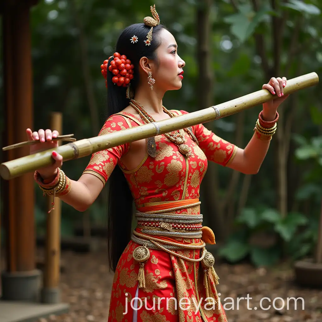 TraditionalAI-Image-Prompt-Expansion-Gawai-Dance-with-Bamboo-Ritual-in-Cultural-Celebration