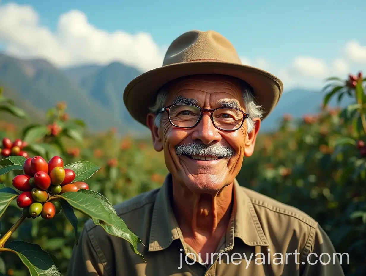 Older-Man-in-Vintage-Hat-in-a-Coffee-Plantation-with-Majestic-Mountain-View