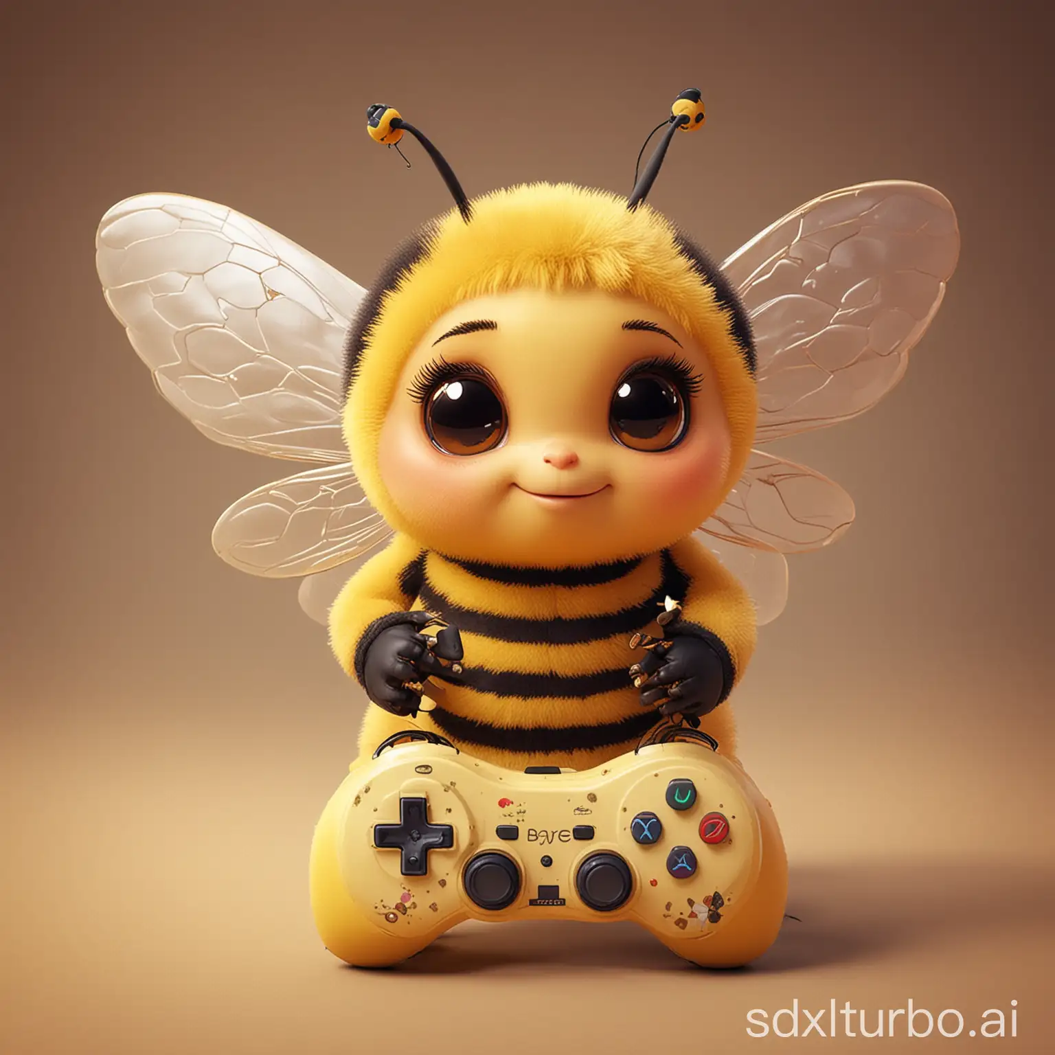 Cute-Bee-Playing-with-Game-Controller-Fun-and-Adorable-Insect-Gamer