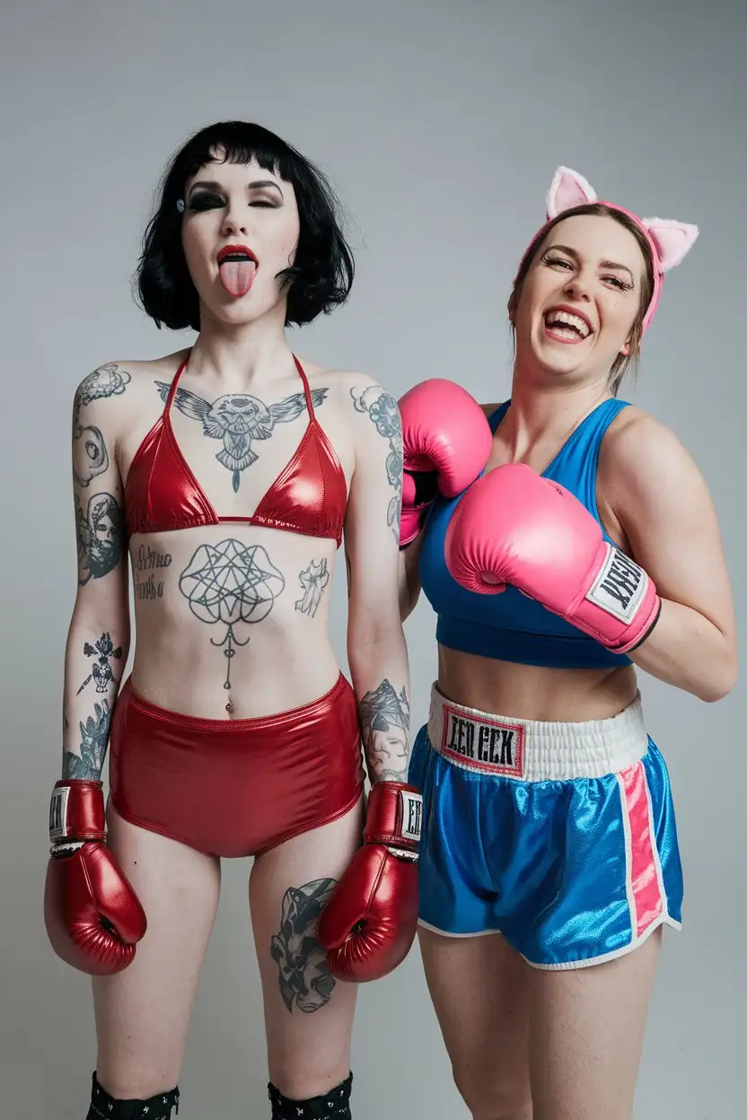 Goth-Woman-with-Occult-Tattoos-and-Boxing-Gear-Companion