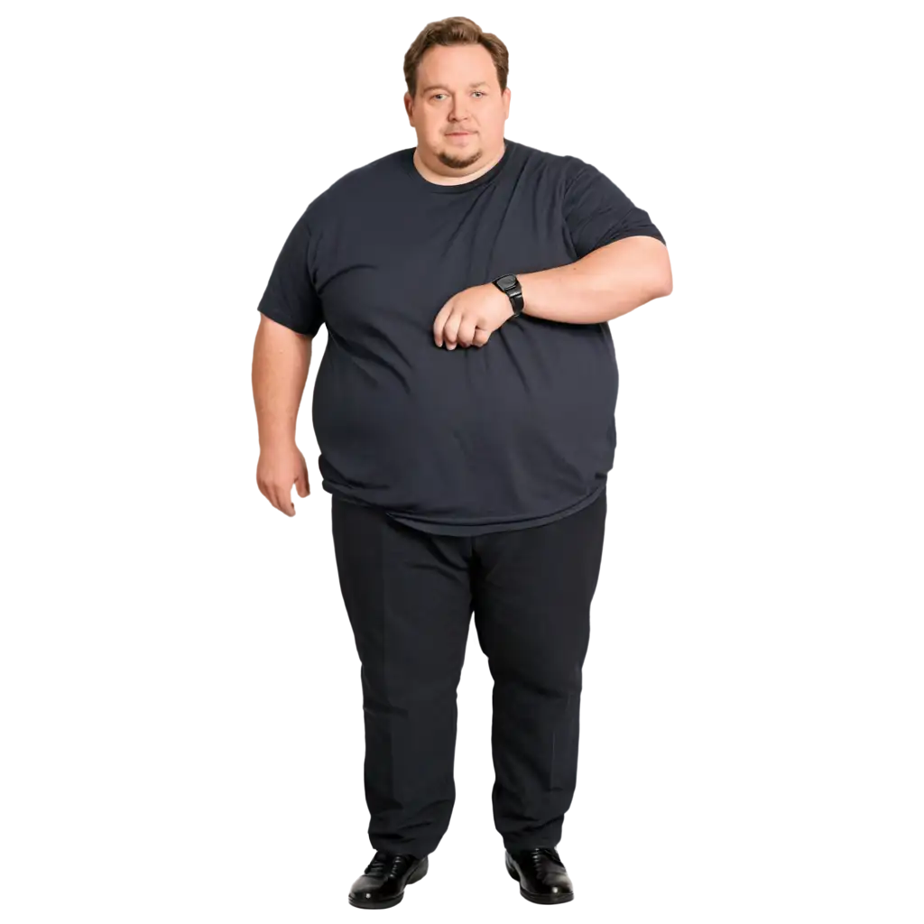 Fat-Man-Black-Graphic-PNG-HighQuality-Transparent-Image-for-Versatile-Uses