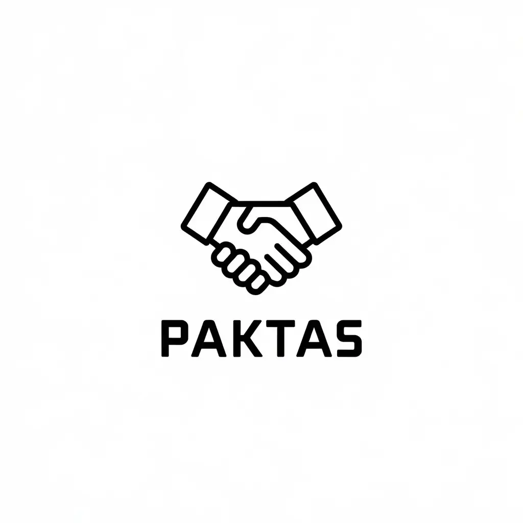 LOGO Design for Paktas Minimalistic Handshake Symbol for Technology Industry