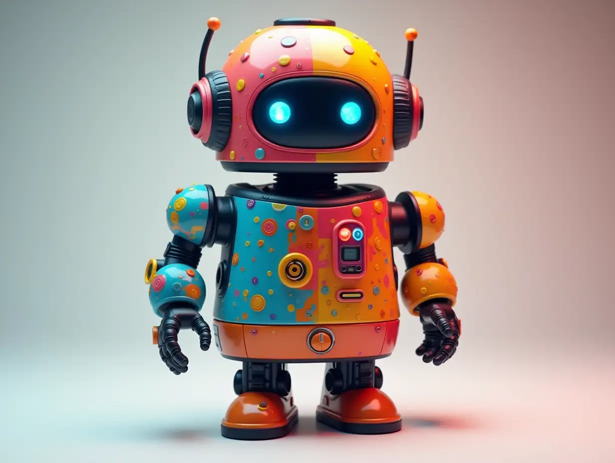 KI Android Roboter colorful