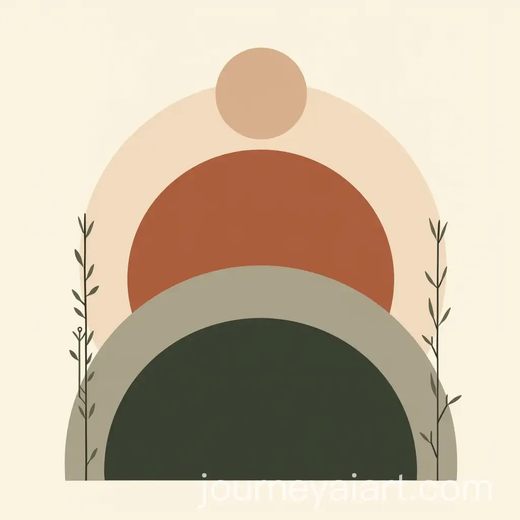 Minimalist-Abstract-Wall-Art-with-Organic-Flower-Shape-and-EarthTone-Palette