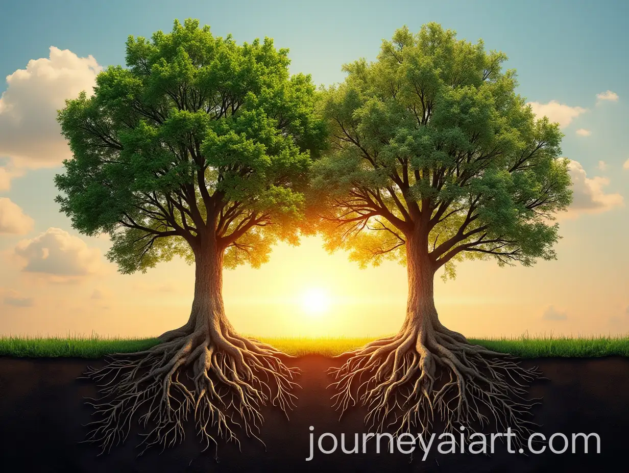 Two-Strong-Trees-with-Intertwined-Roots-on-a-Sunny-Afternoon