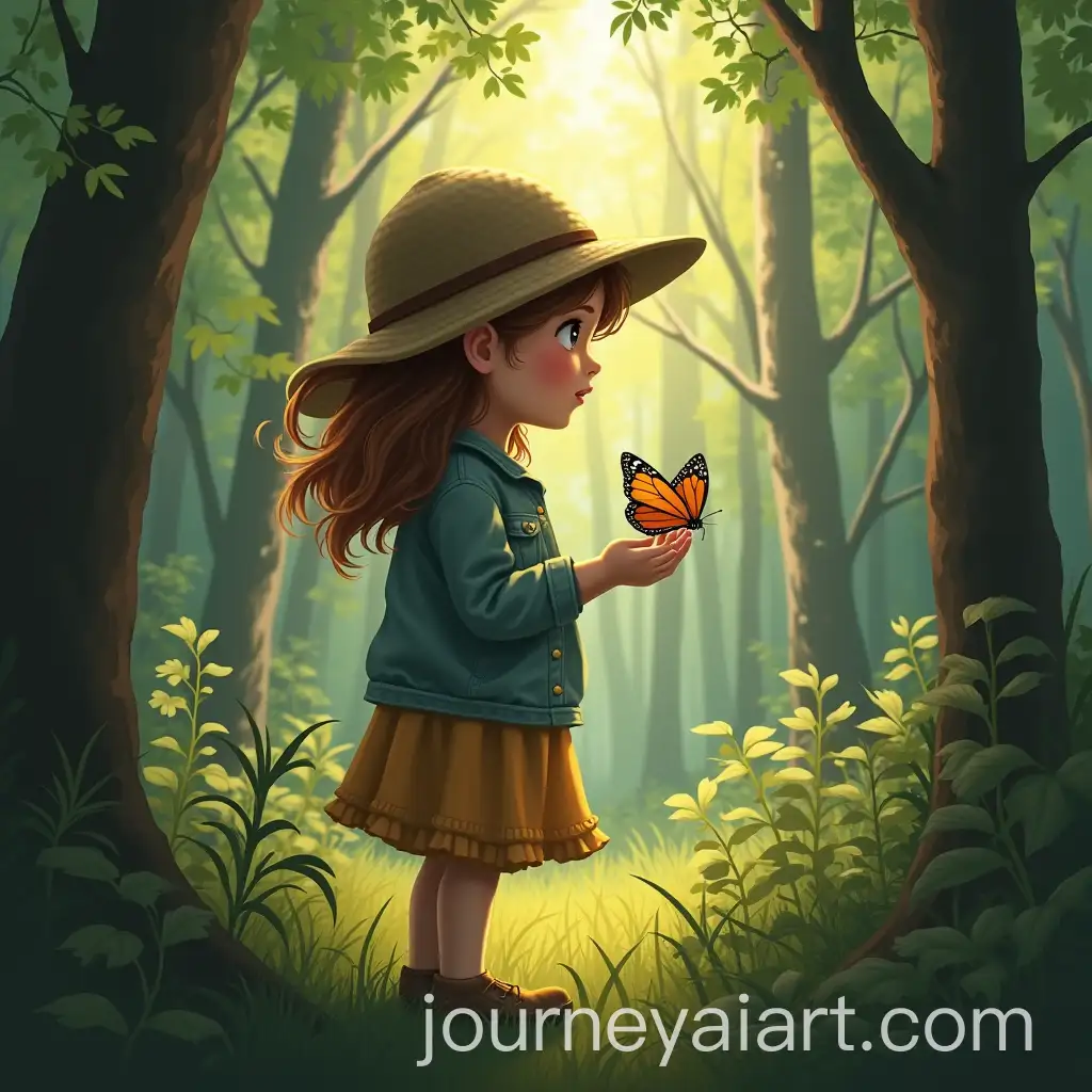 Girl-in-the-Forest-with-a-Butterfly