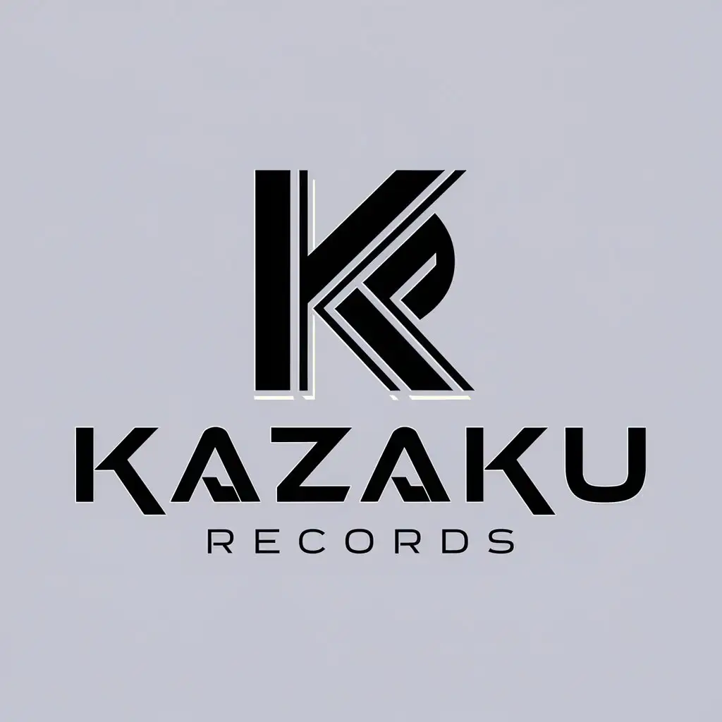a logo design,with the text "Kazaku records", main symbol:KR,complex,be used in Technology industry,clear background