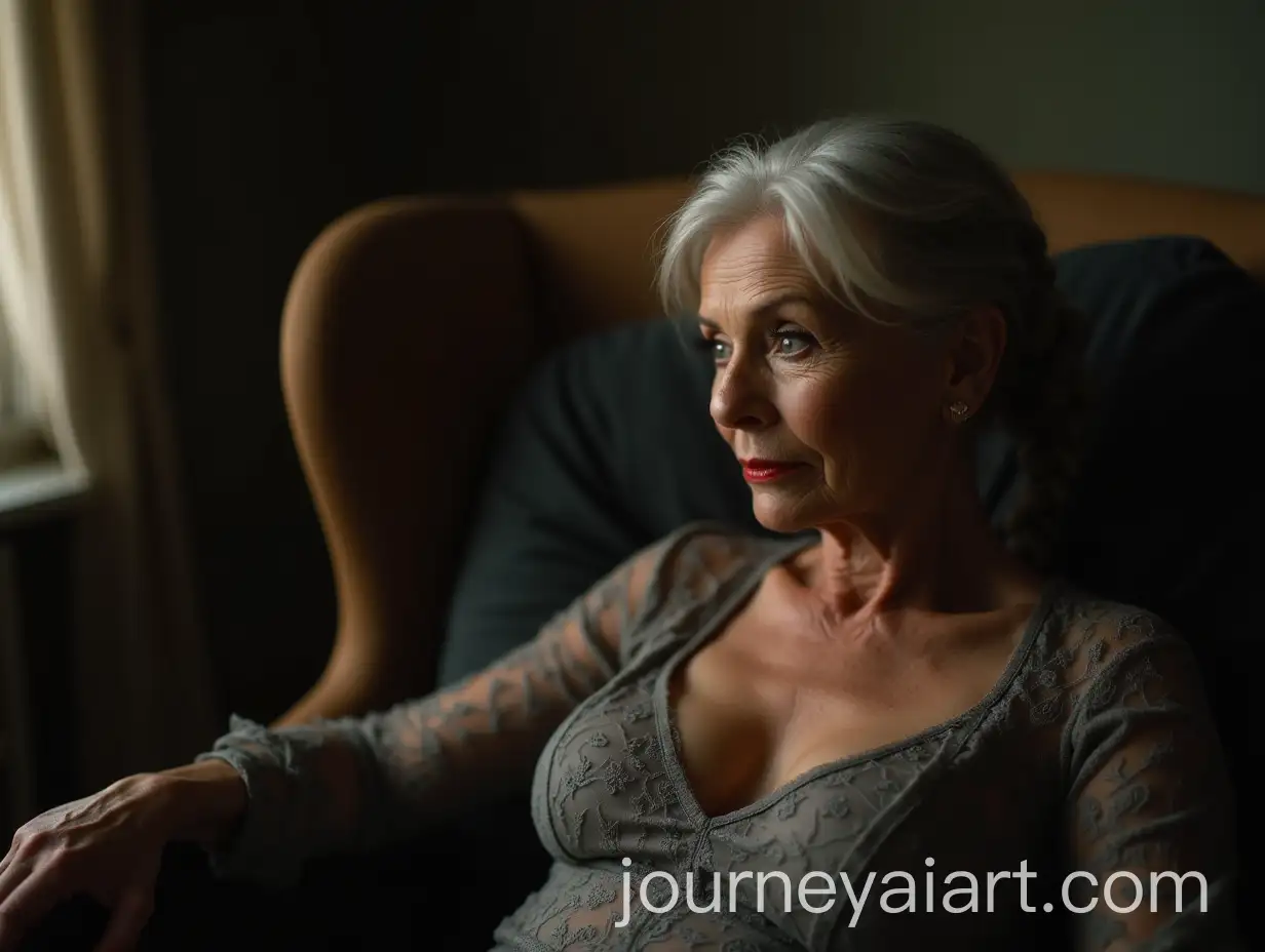 Elegant-70YearOld-Woman-with-Gray-Braid-in-Romantic-Setting