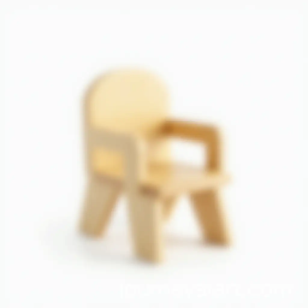 Simple-Wooden-Chair-on-White-Background