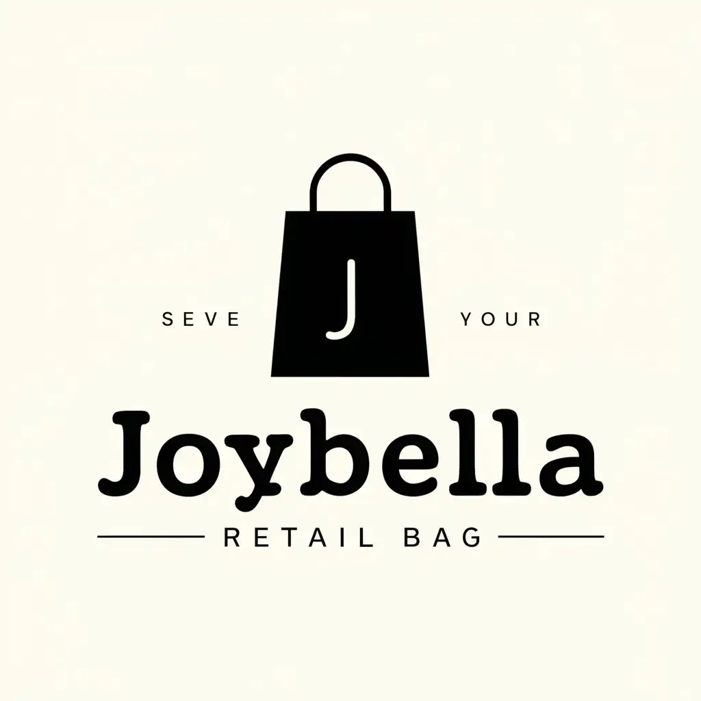 a vector logo design,with the text "JoyBella", main symbol:paper bag,Moderate,be used in Retail industry,clear background