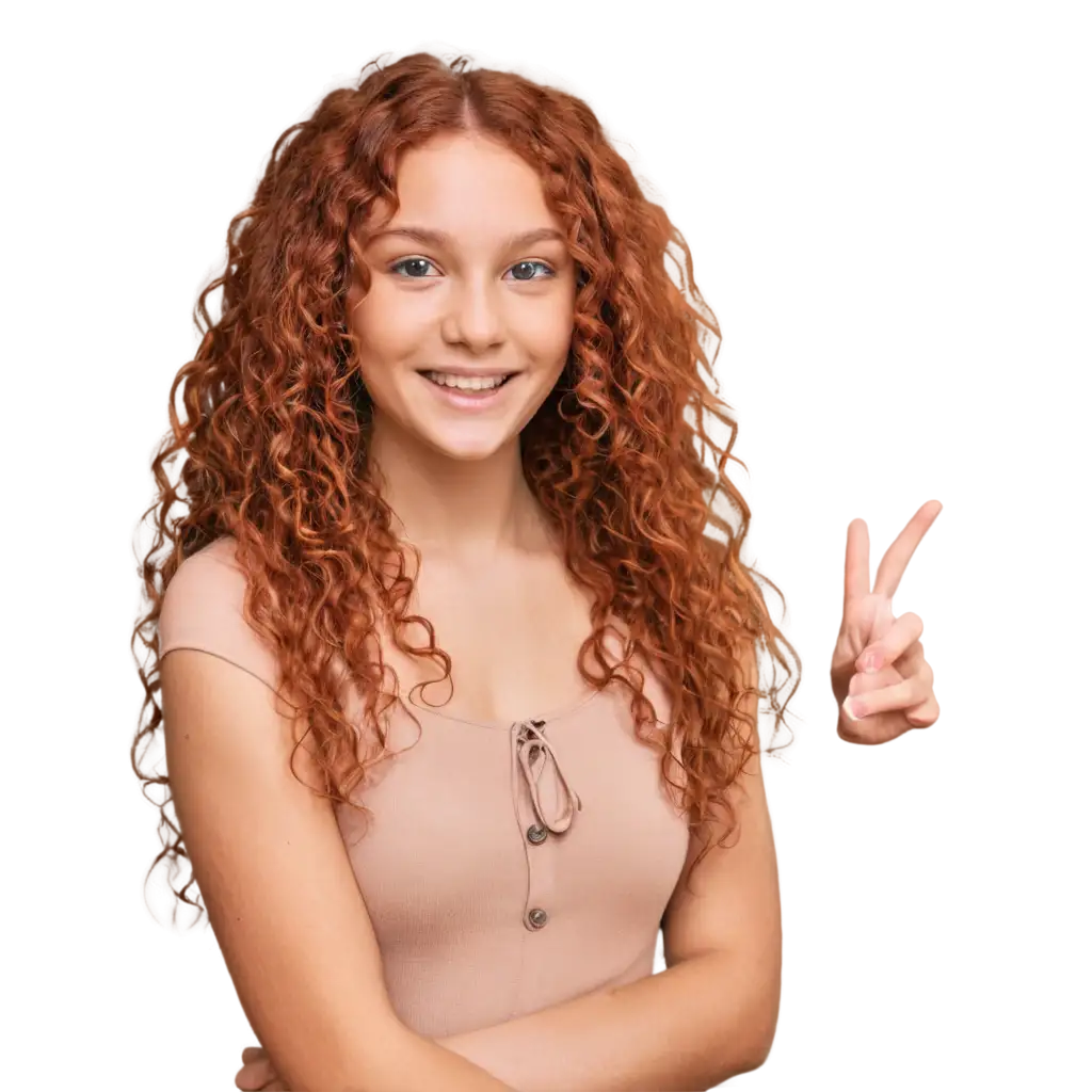 Smiling-Girl-with-Red-Curly-Hair-PNG-Image-Realistic-Photo-for-Versatile-Applications