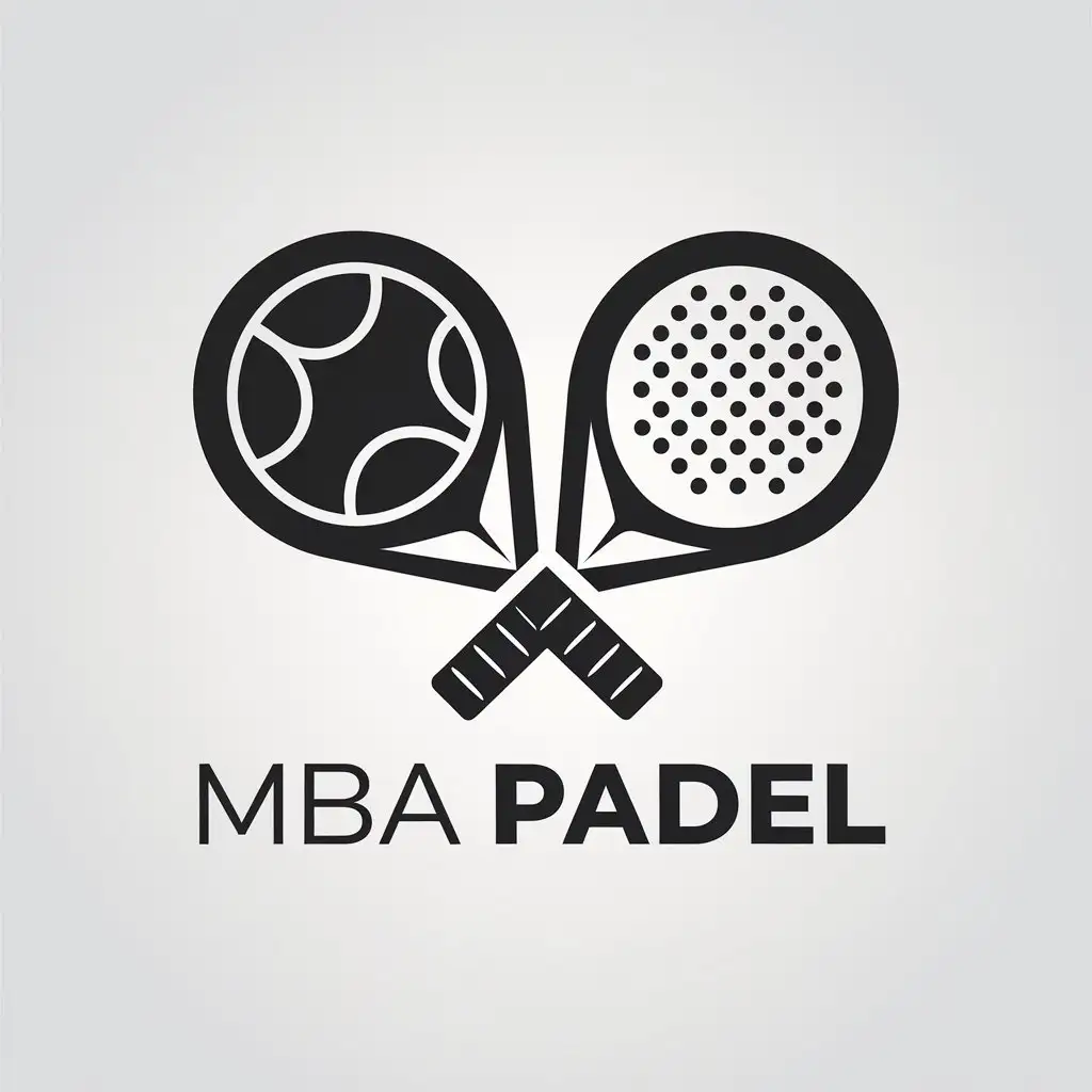 LOGO Design for MBA PADEL Minimalistic Padel Ball and Racket Theme for Sports Fitness