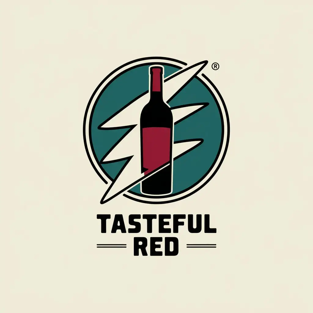 LOGO Design For Tasteful Red Modern Interpretation with Red Wine Bottle