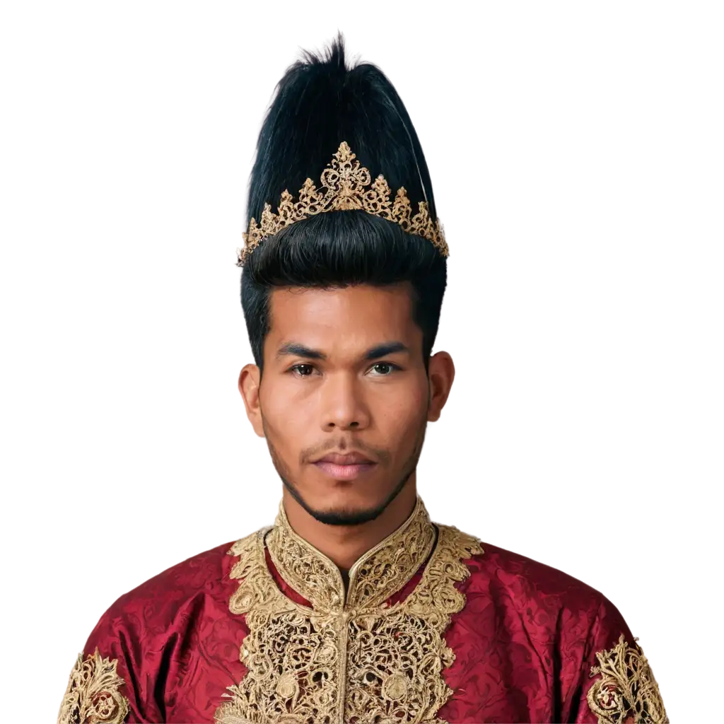 Portrait of a Javanese nobleman wearing a high-crested songkok