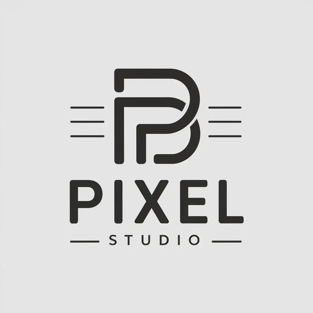 a vector logo design,with the text "pixel studio", main symbol:PS,Moderate,be used in Others industry,clear background