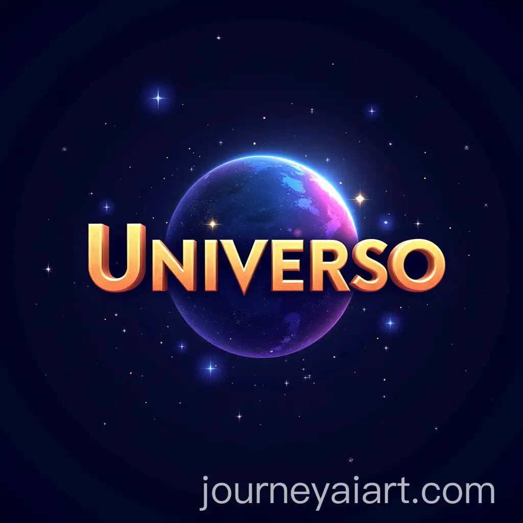 Universo-Entertainment-Channel-Logo-with-Cosmic-Theme-and-Vibrant-Colors