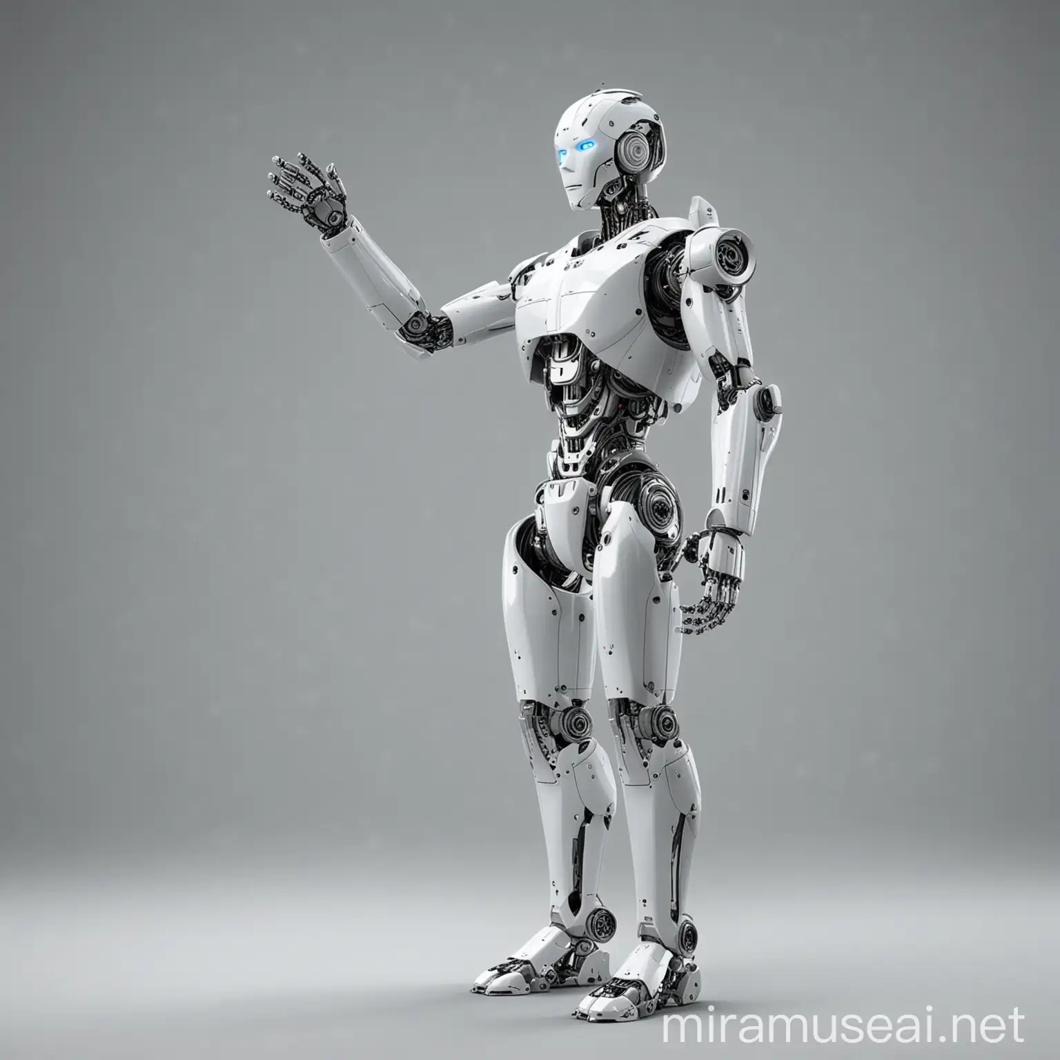 Futuristic Robot Pointing Gesture