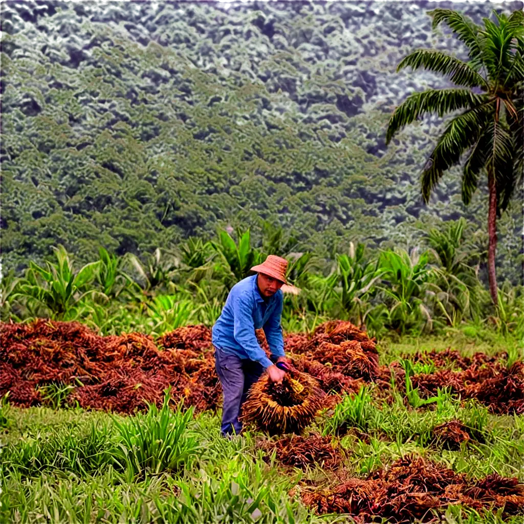 HighQuality-PNG-Image-of-a-Man-Harvesting-Oil-Palm