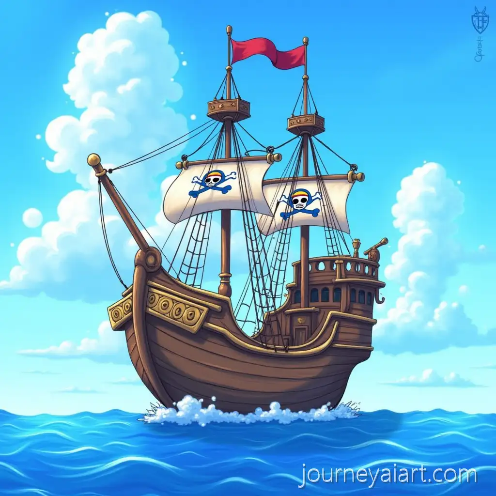 Vibrant-Blue-Pirate-Ship-Inspired-by-Anime-One-Piece