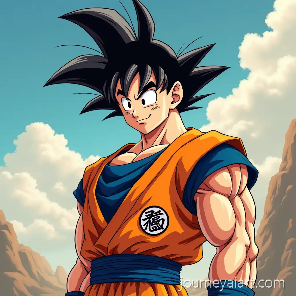 SemiRealistic-AnimeDragon-Ball-Goku-Image-Goku-from-Dragon-Ball-in-Action-Pose
