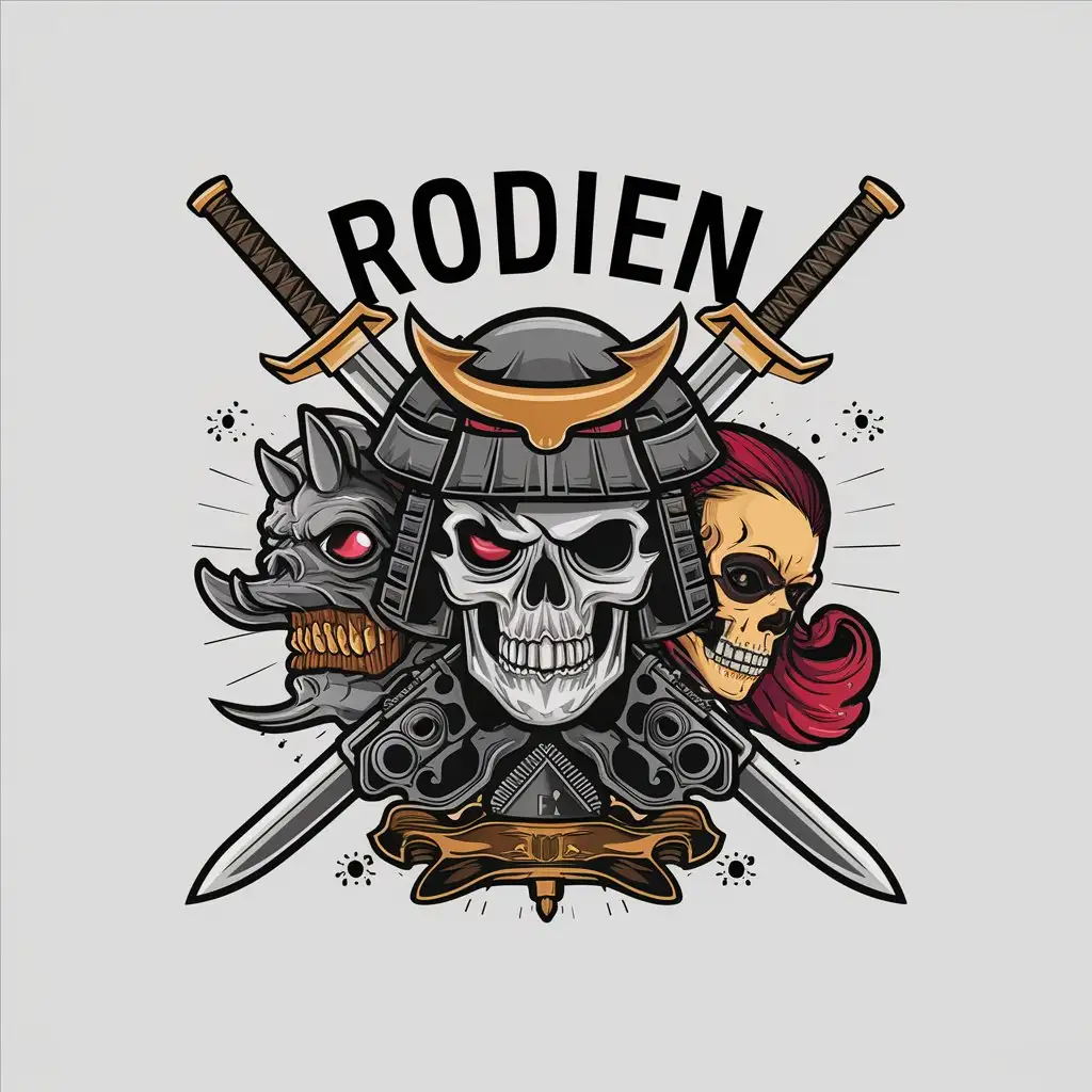 LOGO-Design-for-RODIEN-Samurai-Sword-and-Demon-Theme