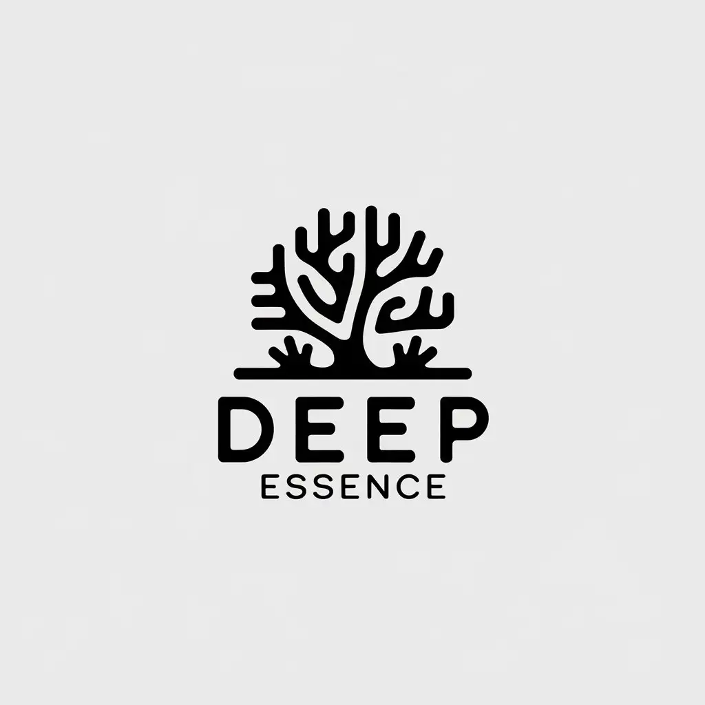 LOGO Design for Deep Essence Coral Minimalistic Design for Home Family Industry