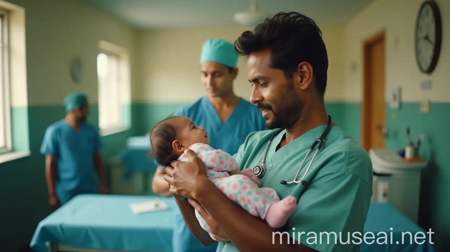 Newborn Babys First Embrace Indian Doctors Warm Welcome