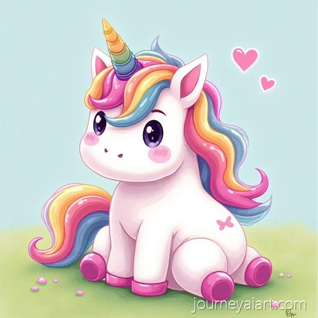 Chubby-andChubby-sweet-unicorn-Sweet-Unicorn-with-Rainbow-Horn-and-Mane