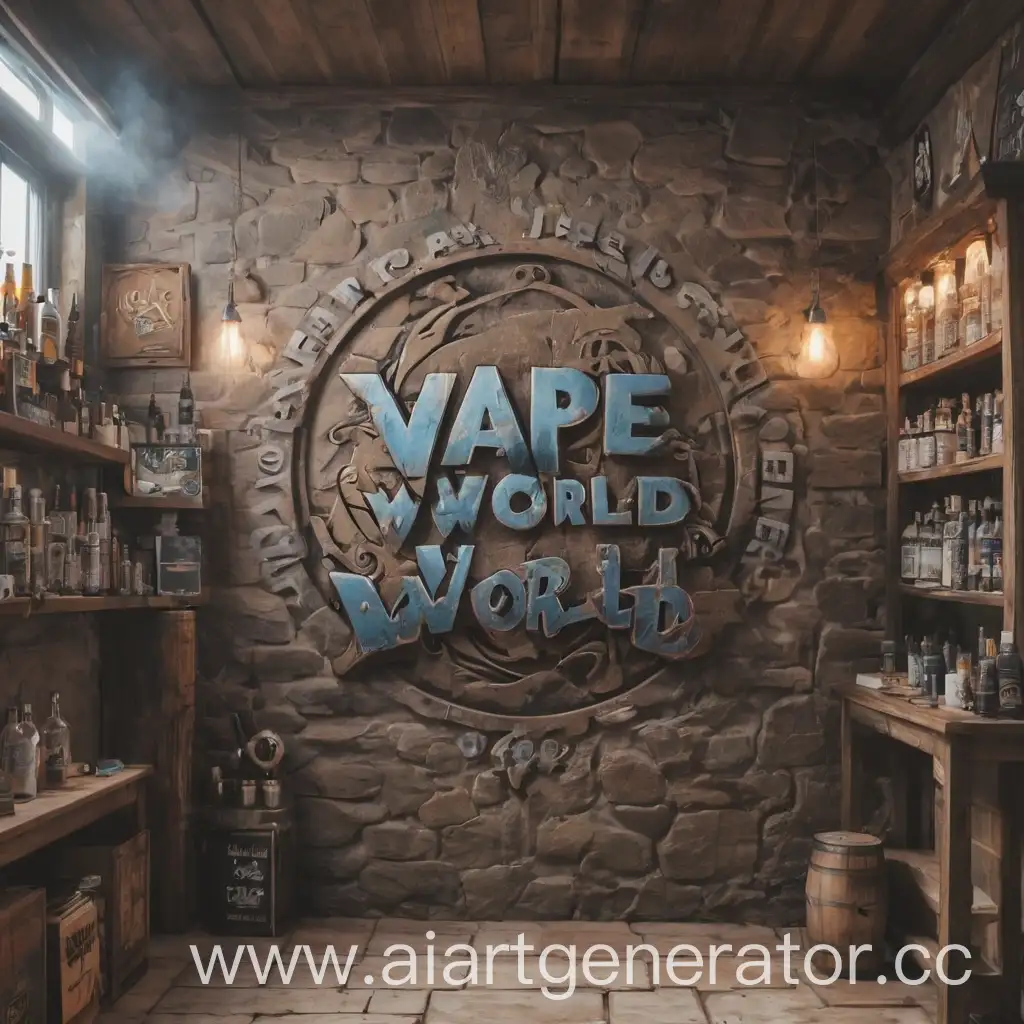 Надпись VAPE WORLD