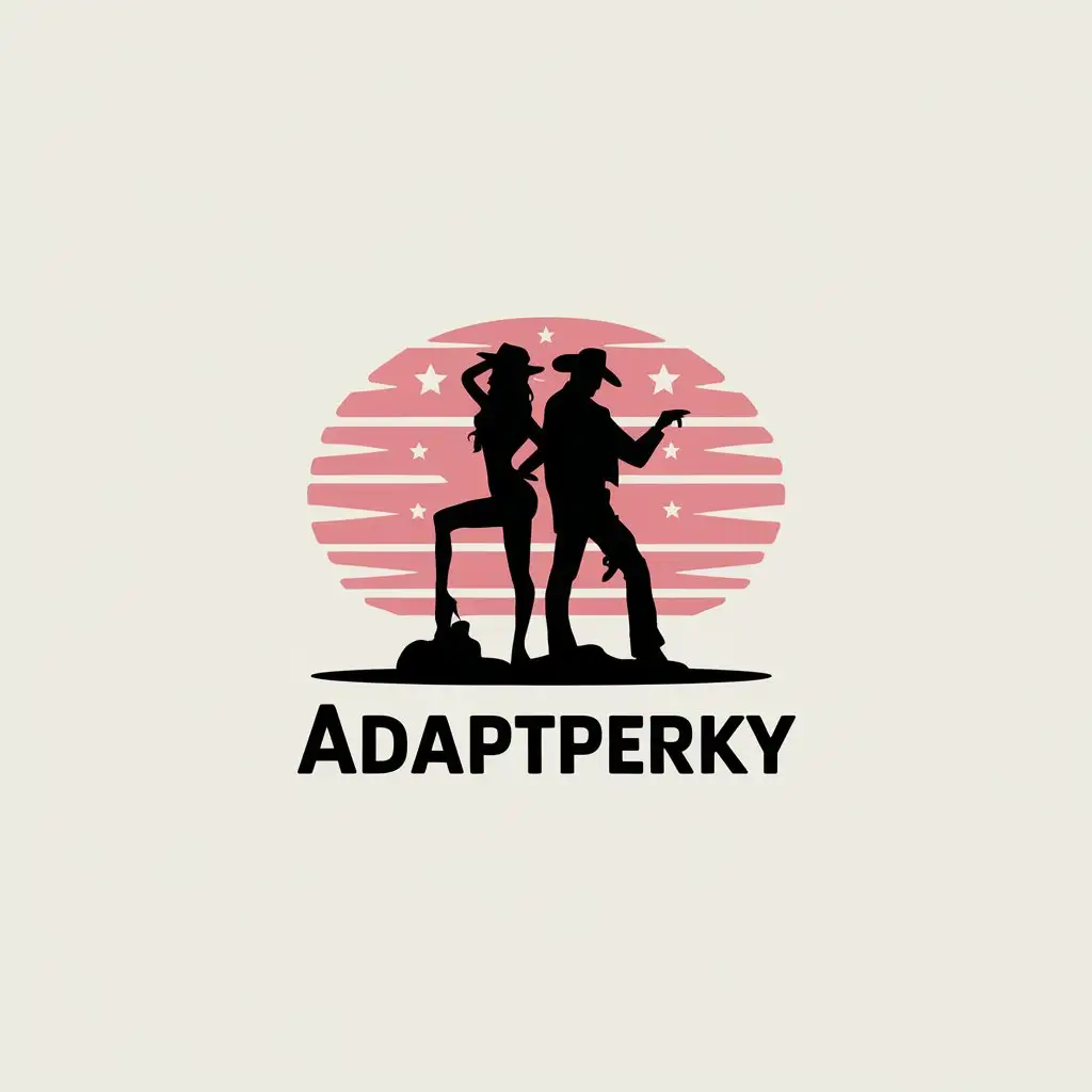 LOGO Design for Adaptperky Western Cowboy Theme with Gender Symbols and Moderate Style