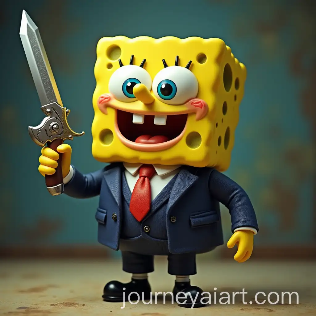 Squidward-from-SpongeBob-SquarePants-in-an-Elegant-Suit-with-a-Weapon